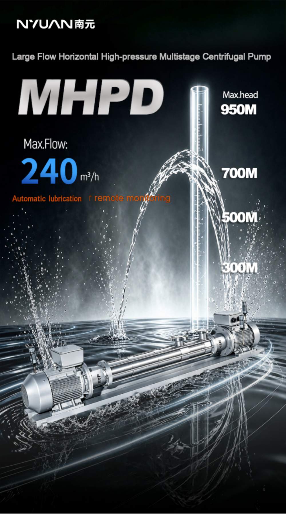 large flow horizontal high pressure multistage centrifugal pump